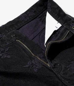 Straight Jean - Black - 13oz Denim / Rose Jq.