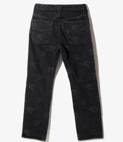 Straight Jean - Black - 13oz Denim / Rose Jq.
