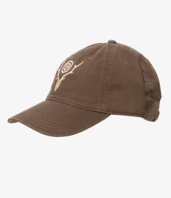 Strap Back Cap - Brown - Skull & Target Emb.