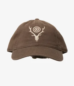 Strap Back Cap - Brown - Skull & Target Emb.