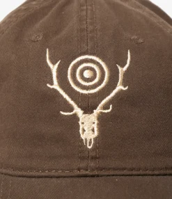 Strap Back Cap - Brown - Skull & Target Emb.
