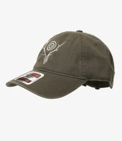 Strap Back Cap - Green - Skull & Target Emb.