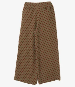 String Buggy Pant - Brown - Polka Dot Jacquard