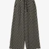 String Buggy Pant - Navy - Polka Dot Jacquard