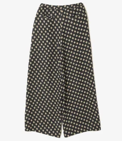 String Buggy Pant - Navy - Polka Dot Jacquard