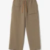 String Cuff Balloon Pant - Taupe - Poly Coolish Cloth