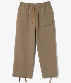 String Cuff Balloon Pant - Taupe - Poly Coolish Cloth