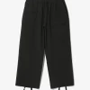 String Cuff Balloon Pant - Black - Poly Coolish Cloth