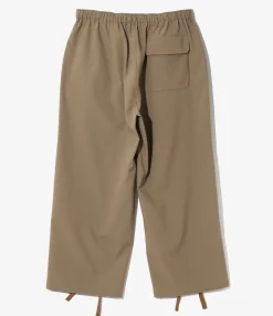 String Cuff Balloon Pant - Taupe - Poly Coolish Cloth