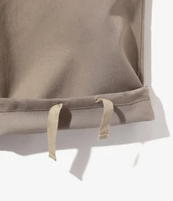 String Cuff Balloon Pant - Taupe - Poly Twill