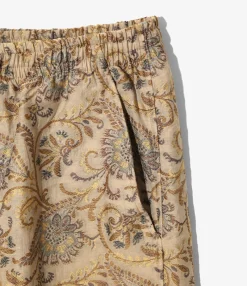 String Easy Pant - Beige - Paisley Jacquard
