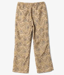 String Easy Pant - Beige - Paisley Jacquard