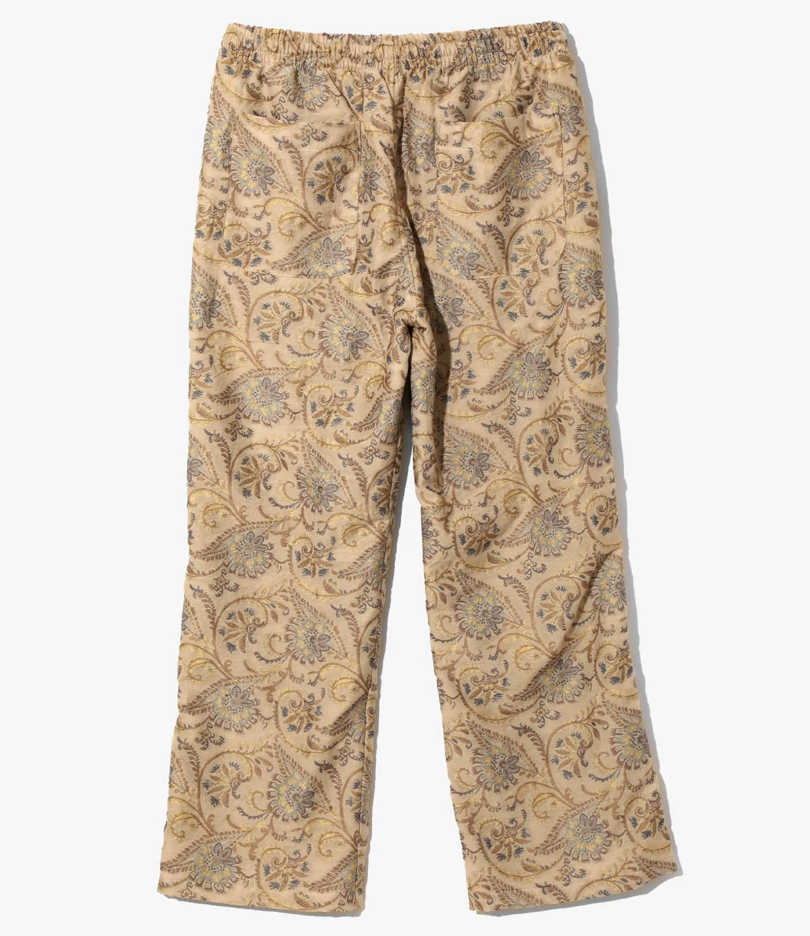String Easy Pant - Beige - Paisley Jacquard