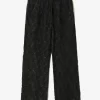 String Easy Pant - Black - Shrunken Jacquard / Polka Dots