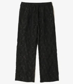 String Easy Pant - Black - Shrunken Jacquard / Polka Dots