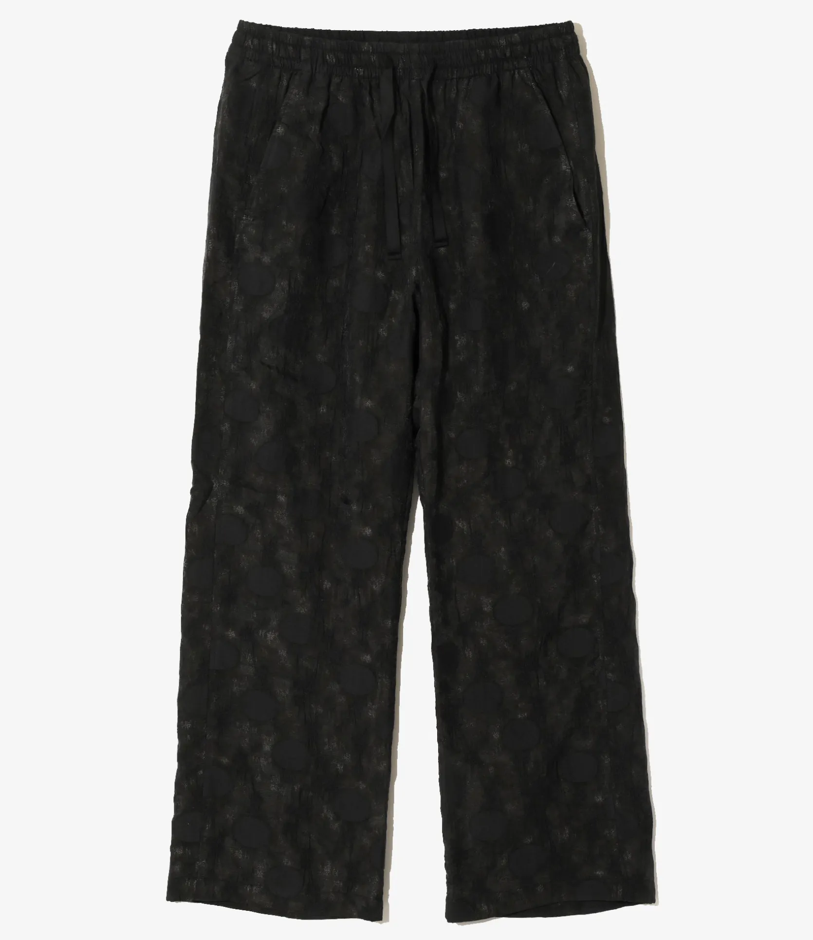 String Easy Pant - Black - Shrunken Jacquard / Polka Dots