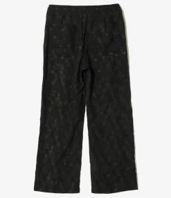 String Easy Pant - Black - Shrunken Jacquard / Polka Dots