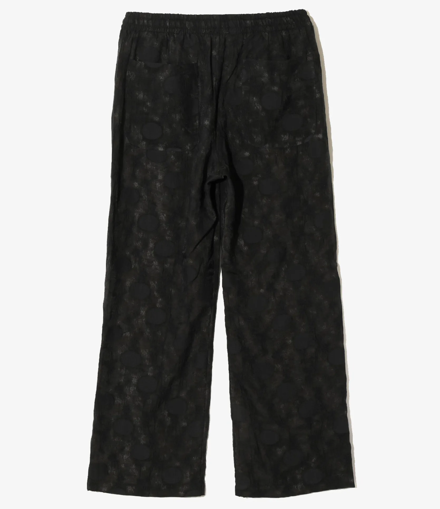 String Easy Pant - Black - Shrunken Jacquard / Polka Dots