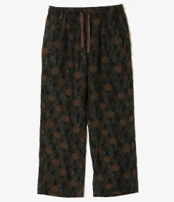 String Easy Pant - Brown - Shrunken Jacquard / Polka Dots