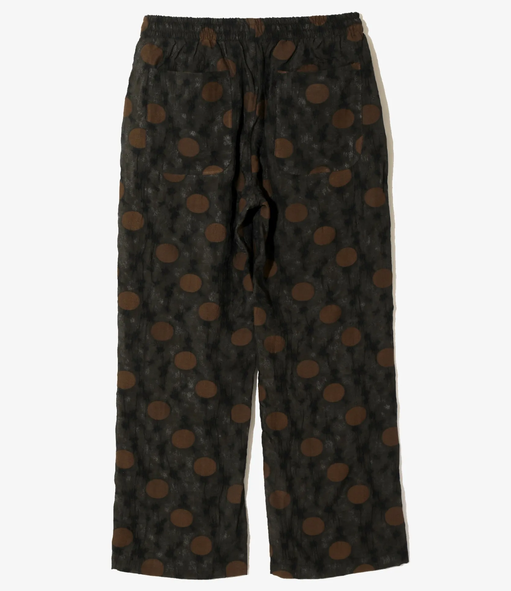 String Easy Pant - Brown - Shrunken Jacquard / Polka Dots