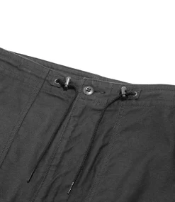 String Fatigue Pant - Black - Back Sateen