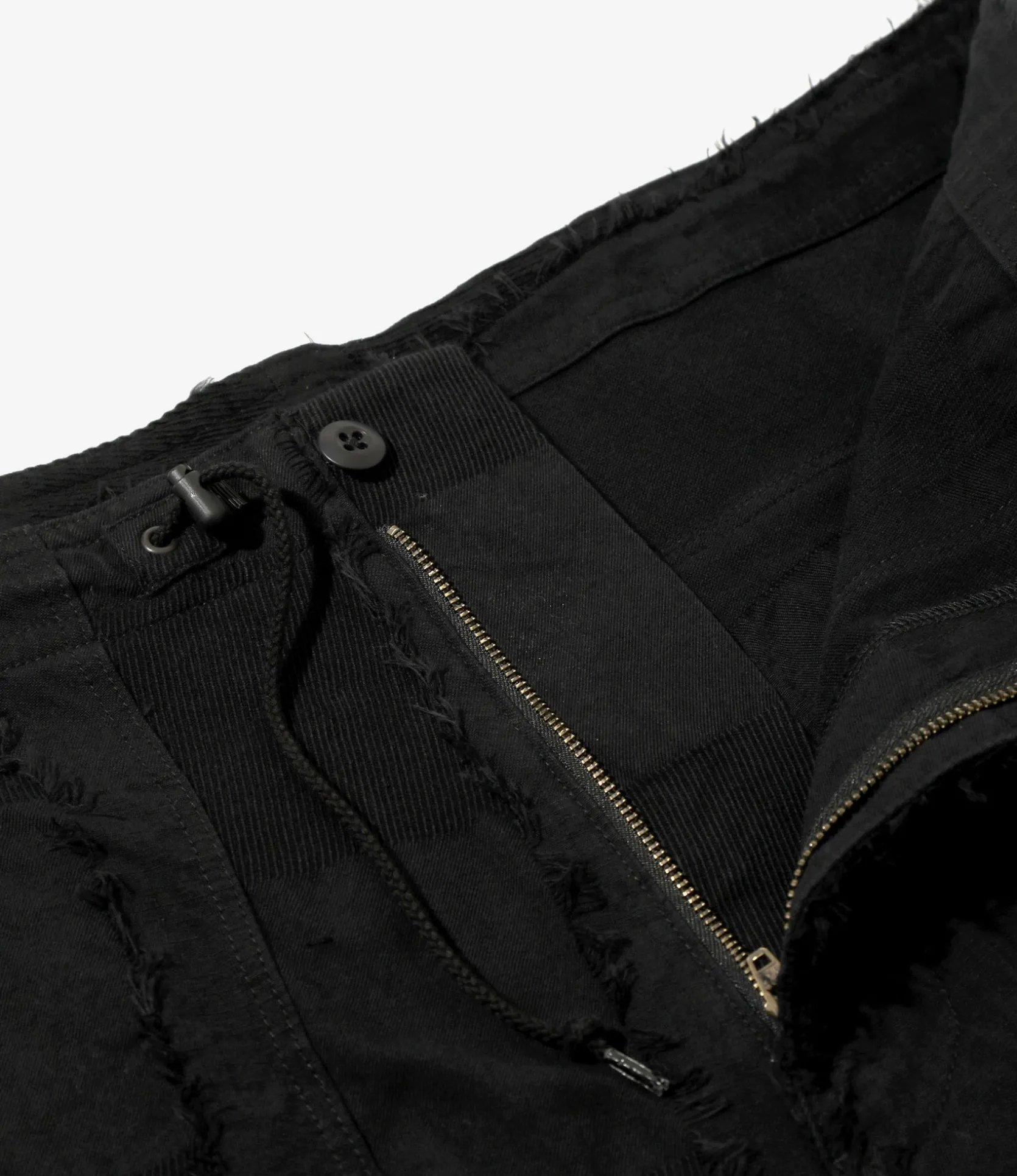 String Fatigue Pant - Black - Ripstop Cut Jacquard