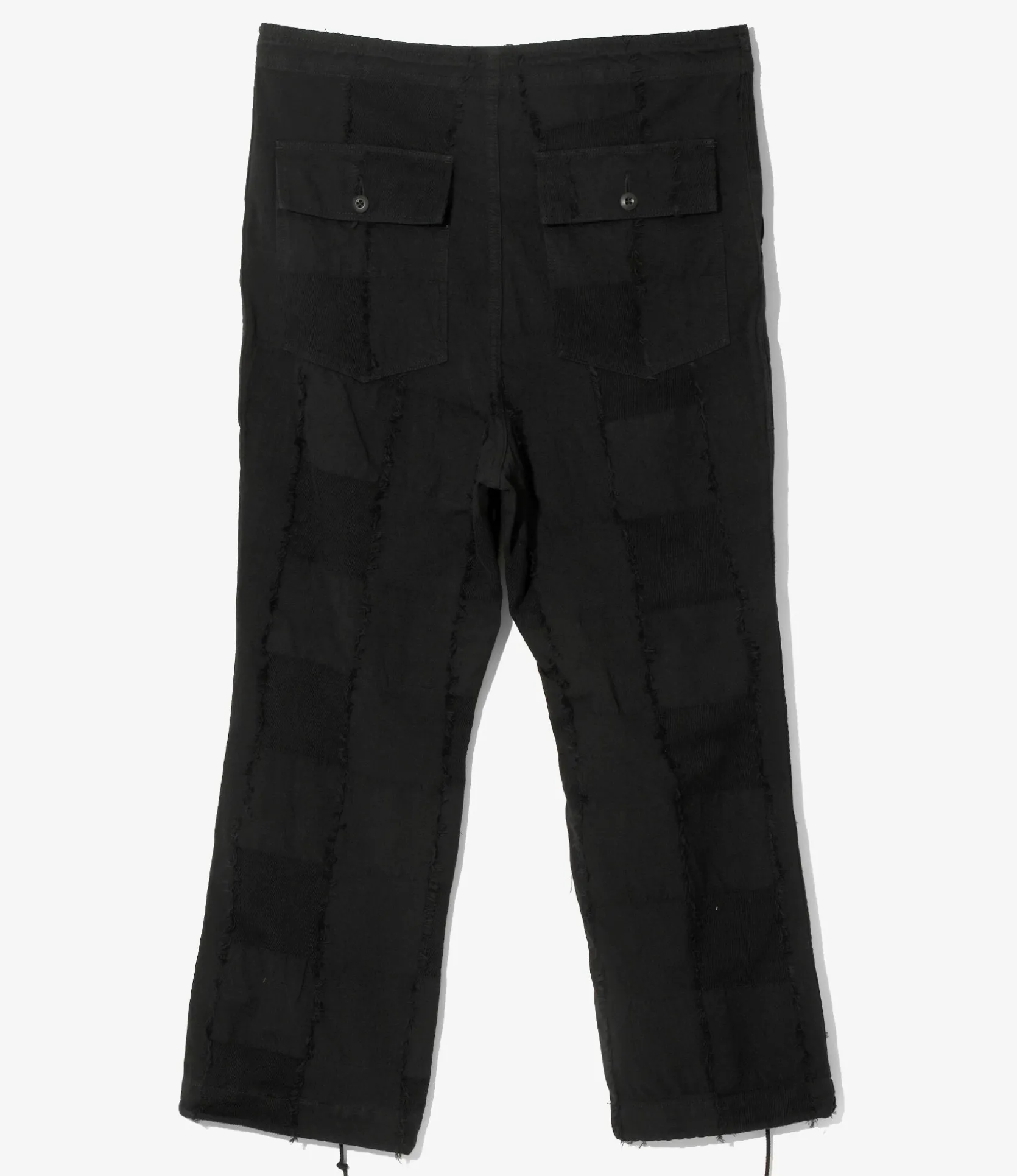 String Fatigue Pant - Black - Ripstop Cut Jacquard