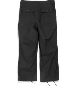 String Fatigue Pant - Black - Back Sateen
