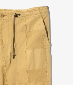 String Fatigue Pant - Khaki - Ripstop Cut Jacquard