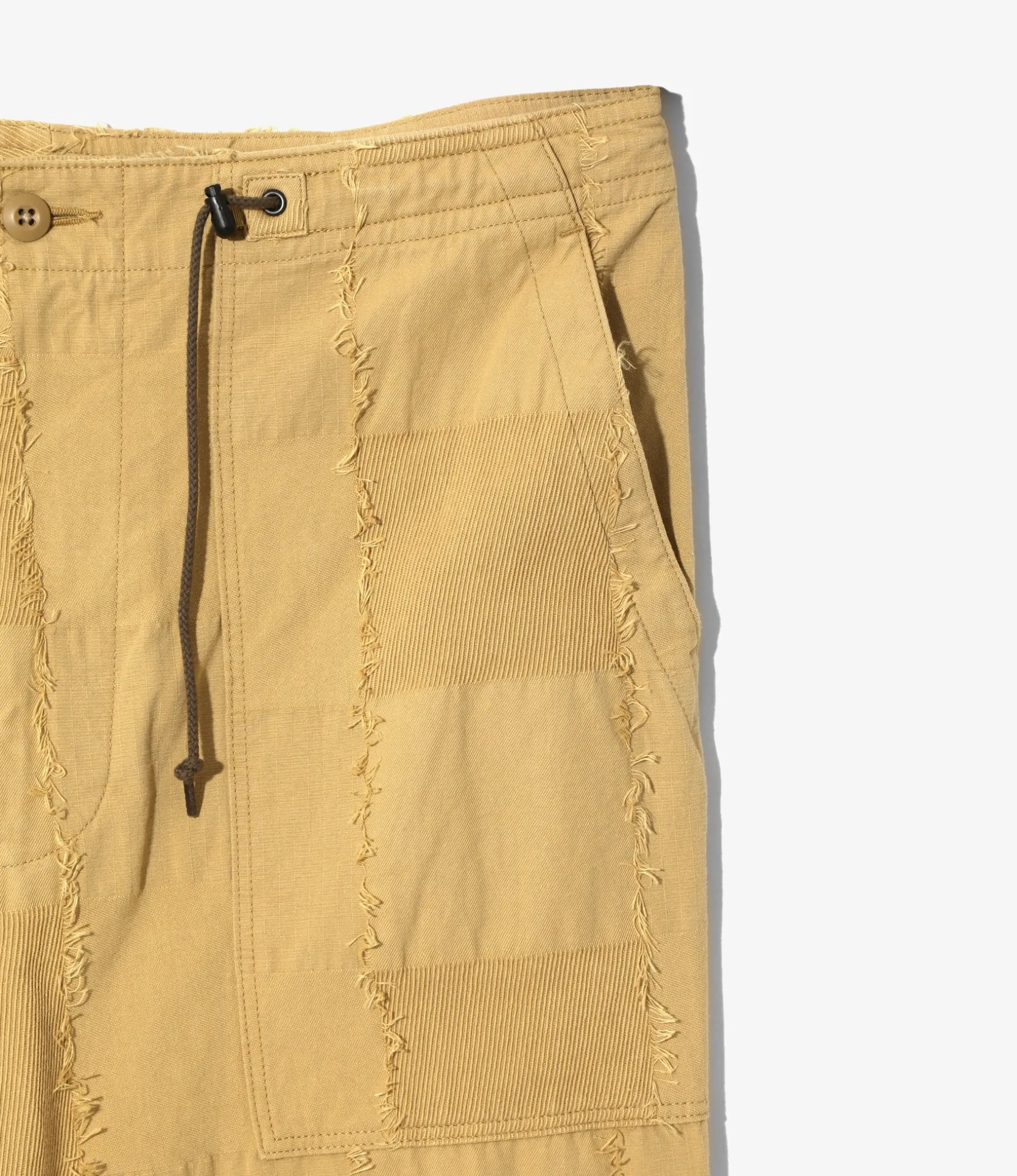 String Fatigue Pant - Khaki - Ripstop Cut Jacquard