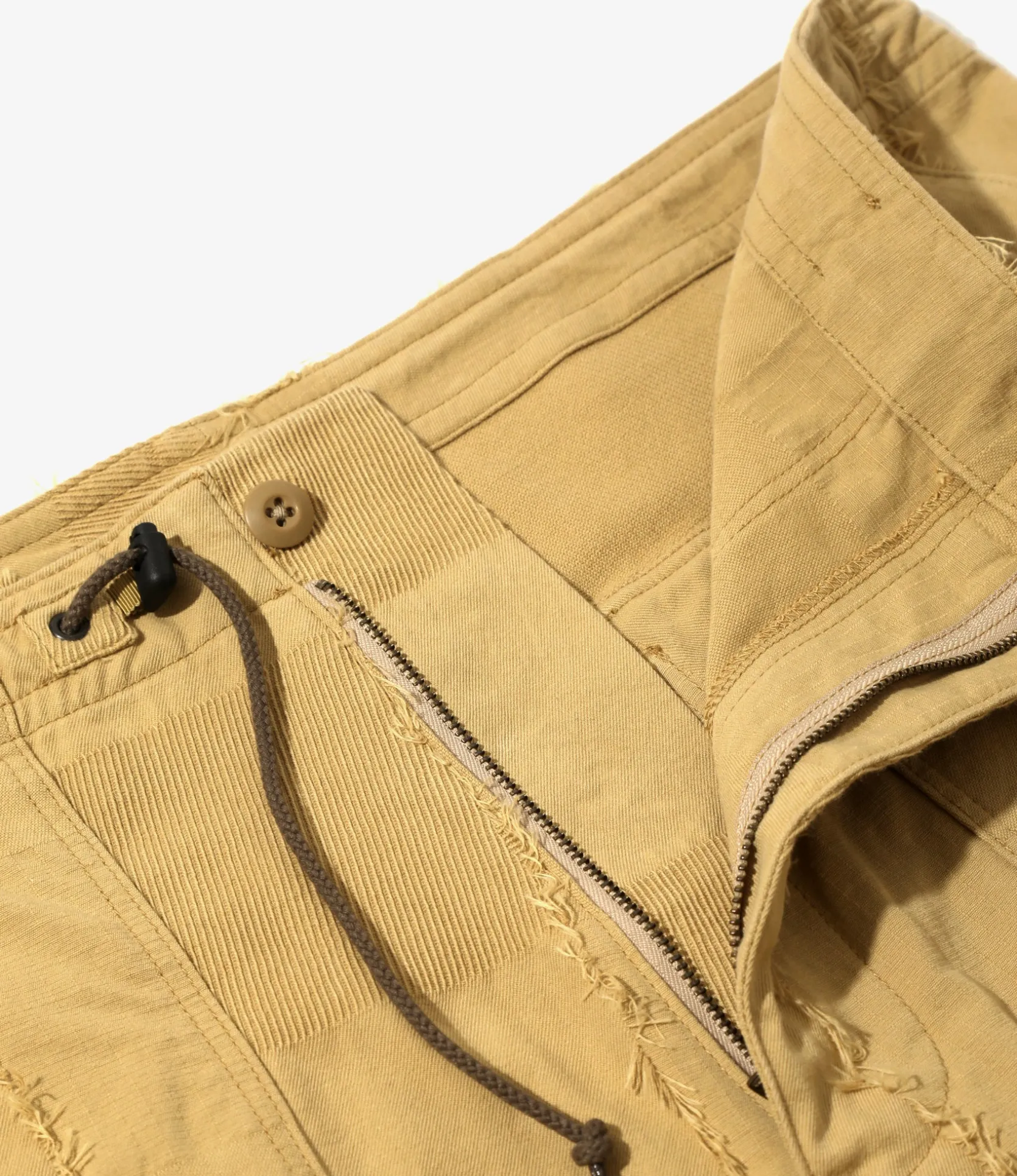 String Fatigue Pant - Khaki - Ripstop Cut Jacquard