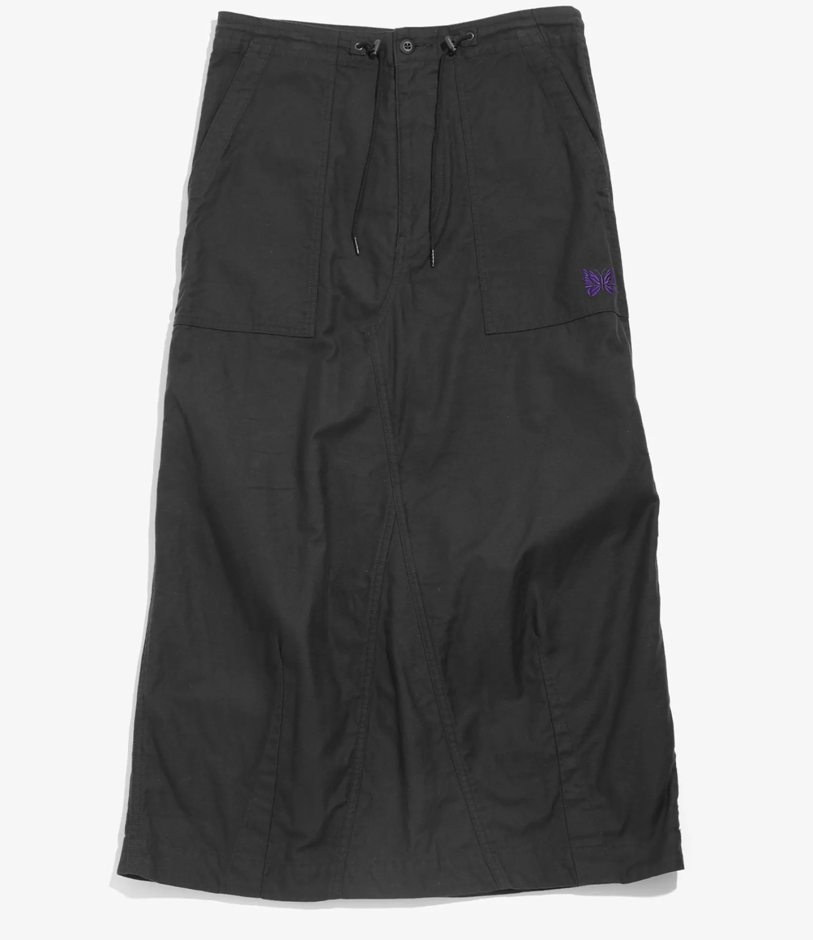 String Fatigue Skirt - Black - Back Sateen