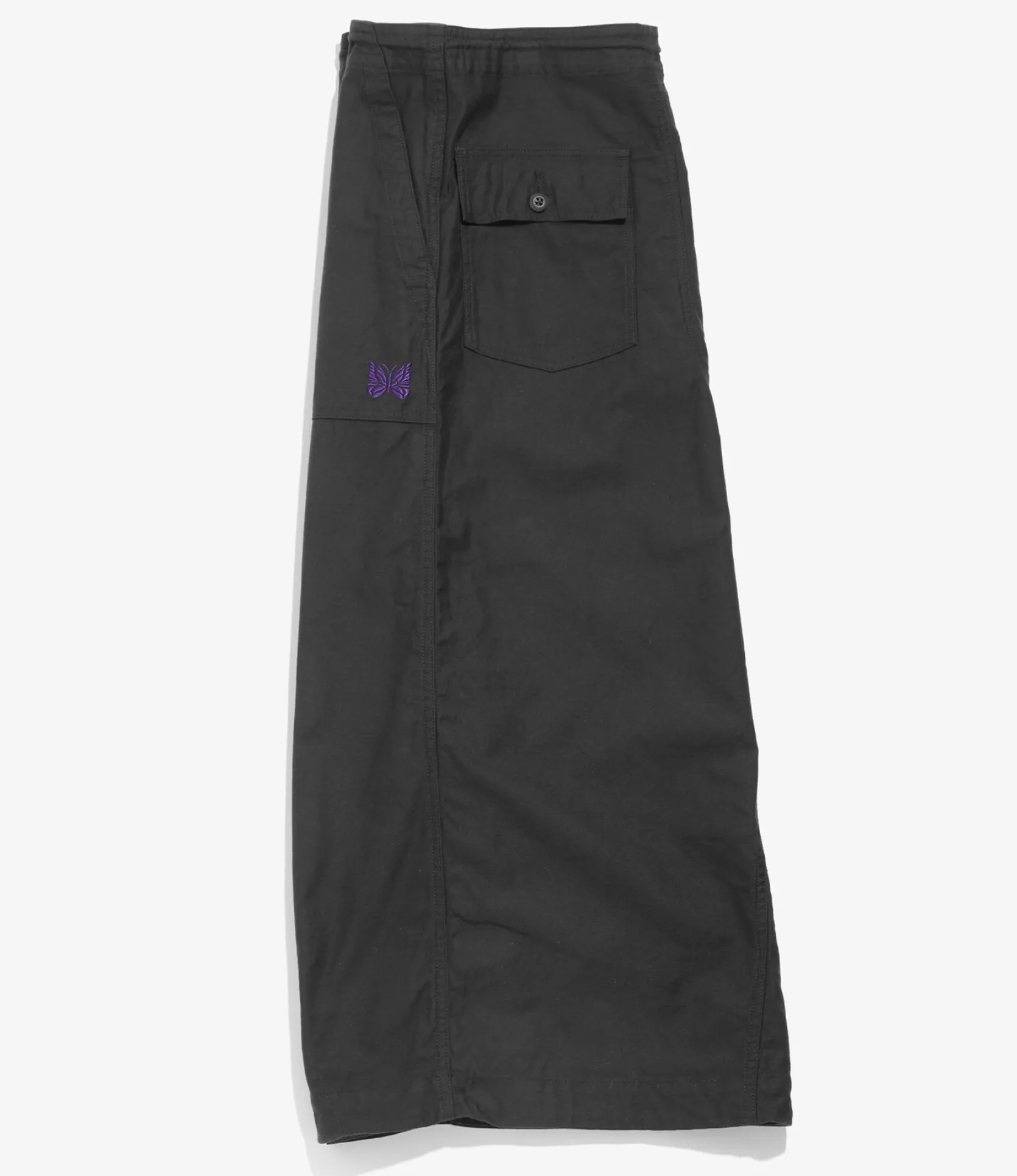 String Fatigue Skirt - Black - Back Sateen