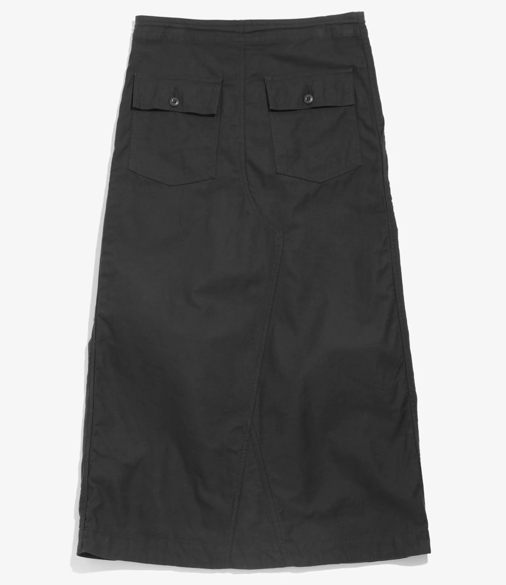 String Fatigue Skirt - Black - Back Sateen