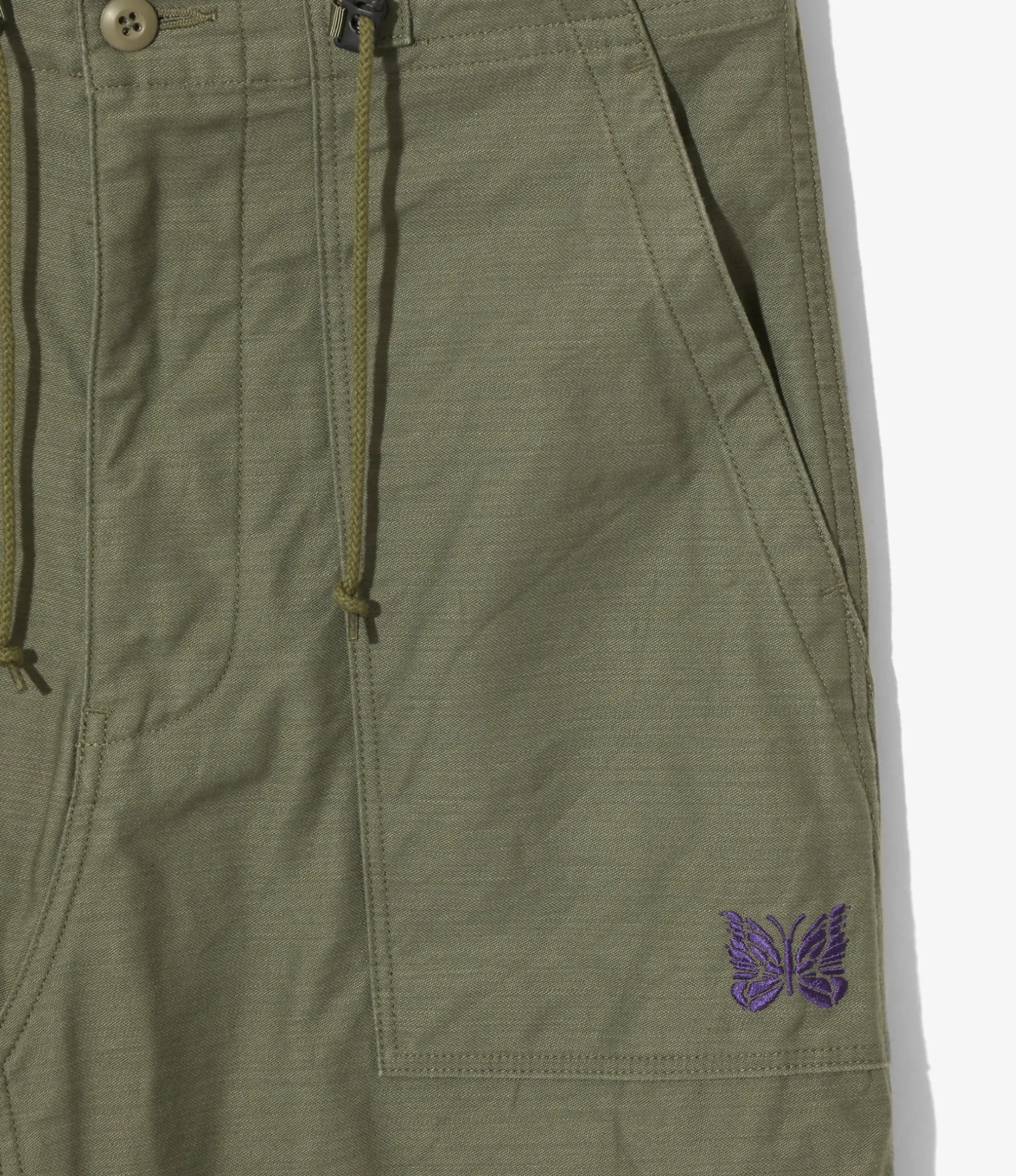 String Fatigue Skirt - Olive - Back Sateen
