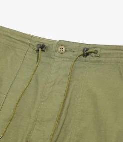 String Fatigue Skirt - Olive - Back Sateen
