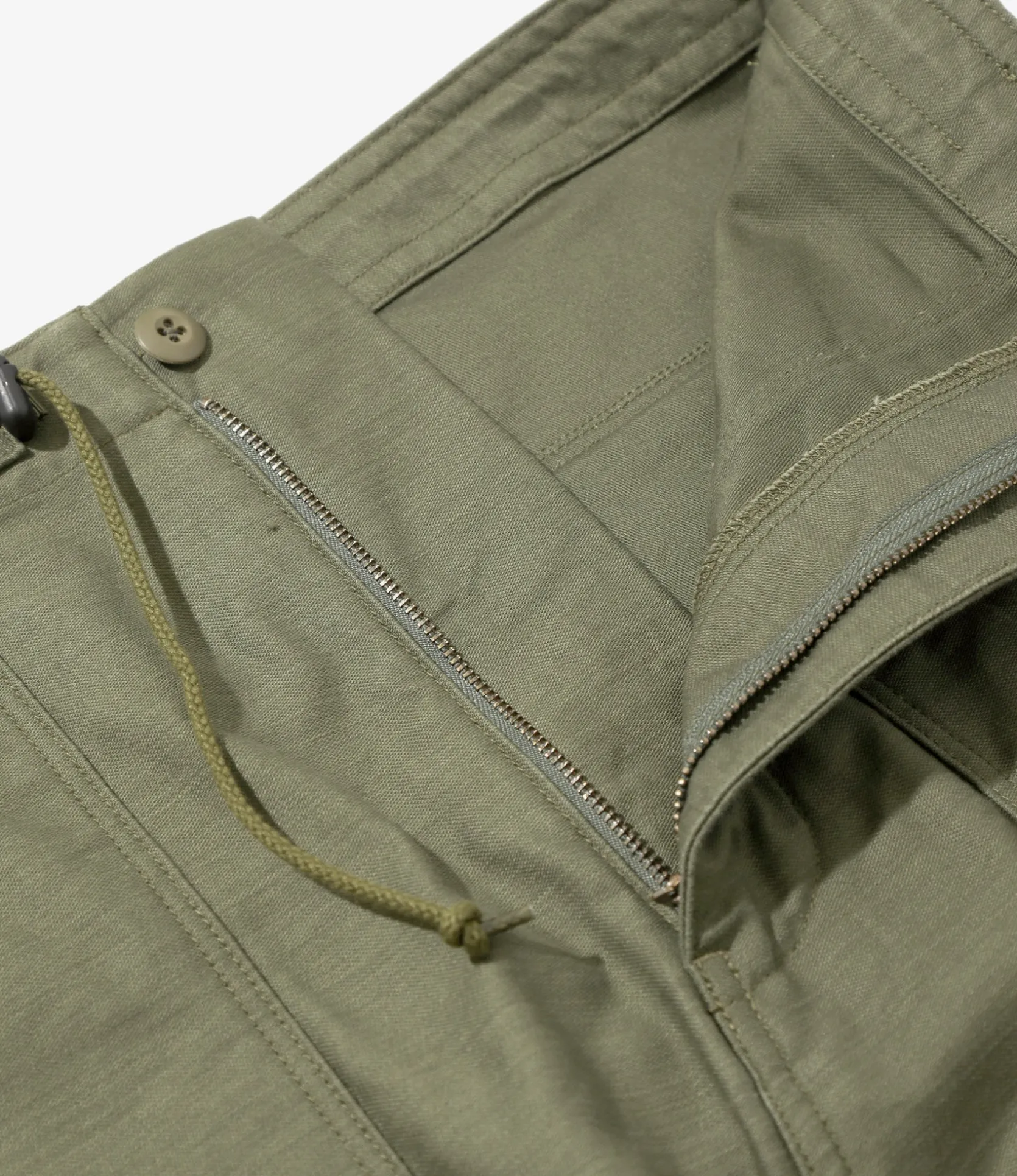 String Fatigue Skirt - Olive - Back Sateen