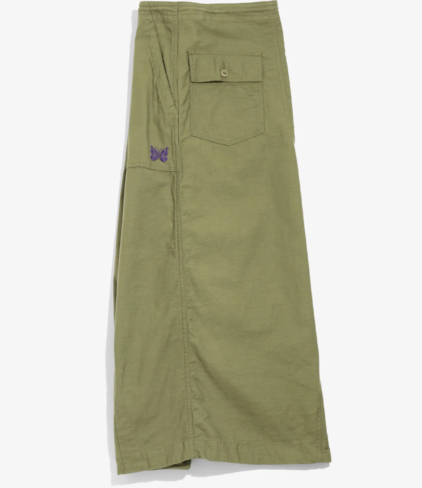 String Fatigue Skirt - Olive - Back Sateen