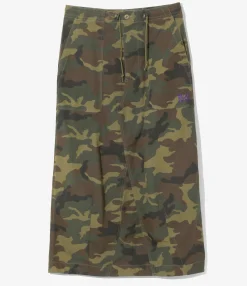 String Fatigue Skirt - Woodland - Cotton Ripstop / Camo