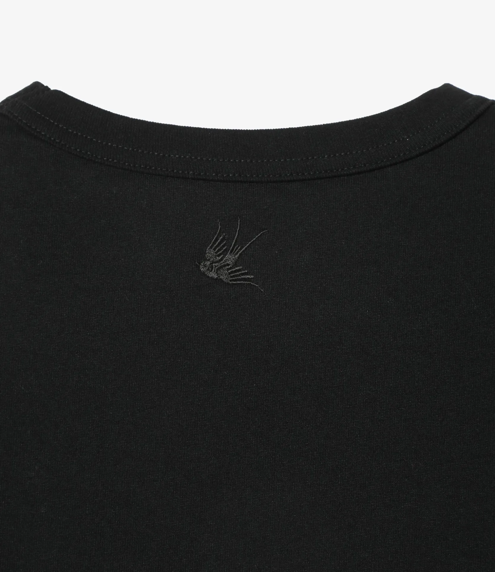 Swallow Asymmetric Frill Sleeve Top - Black