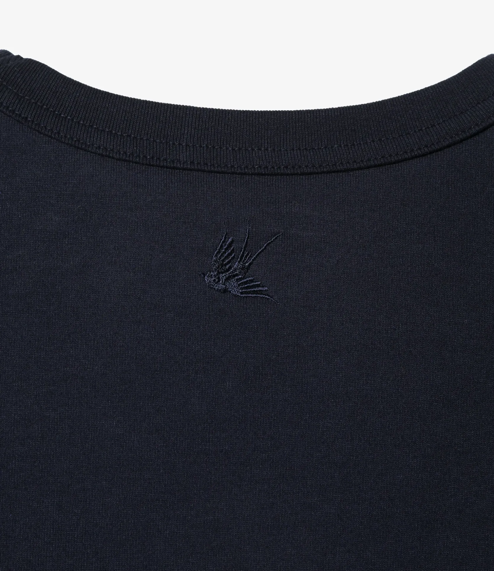 Swallow Asymmetric Frill Sleeve Top - Navy