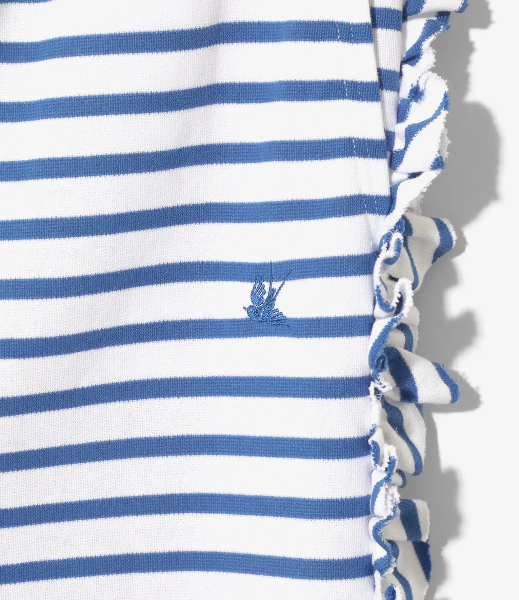 Swallow Frill Side Pants - Stripe