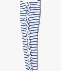Swallow Frill Side Pants - Stripe