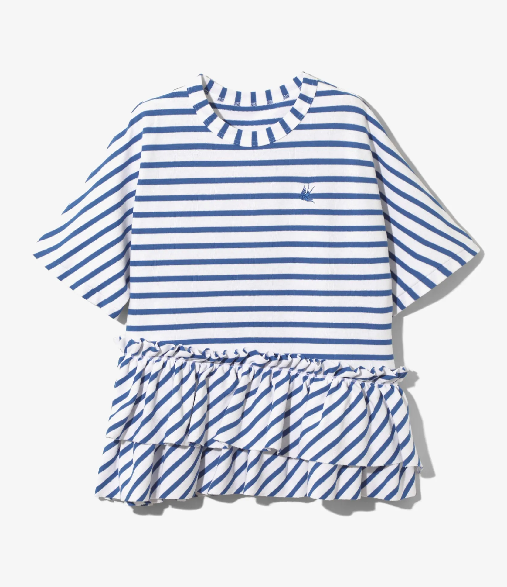 Swallow Frill Tiered Top - Stripe