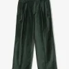 Tacked Baggy Trouser - Dk. Green - Velveteen