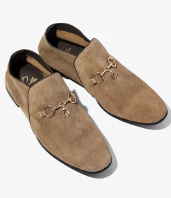 Tassel Bit Slip-On Chukka - Taupe