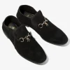 Tassel Bit Slip-On Chukka - Black