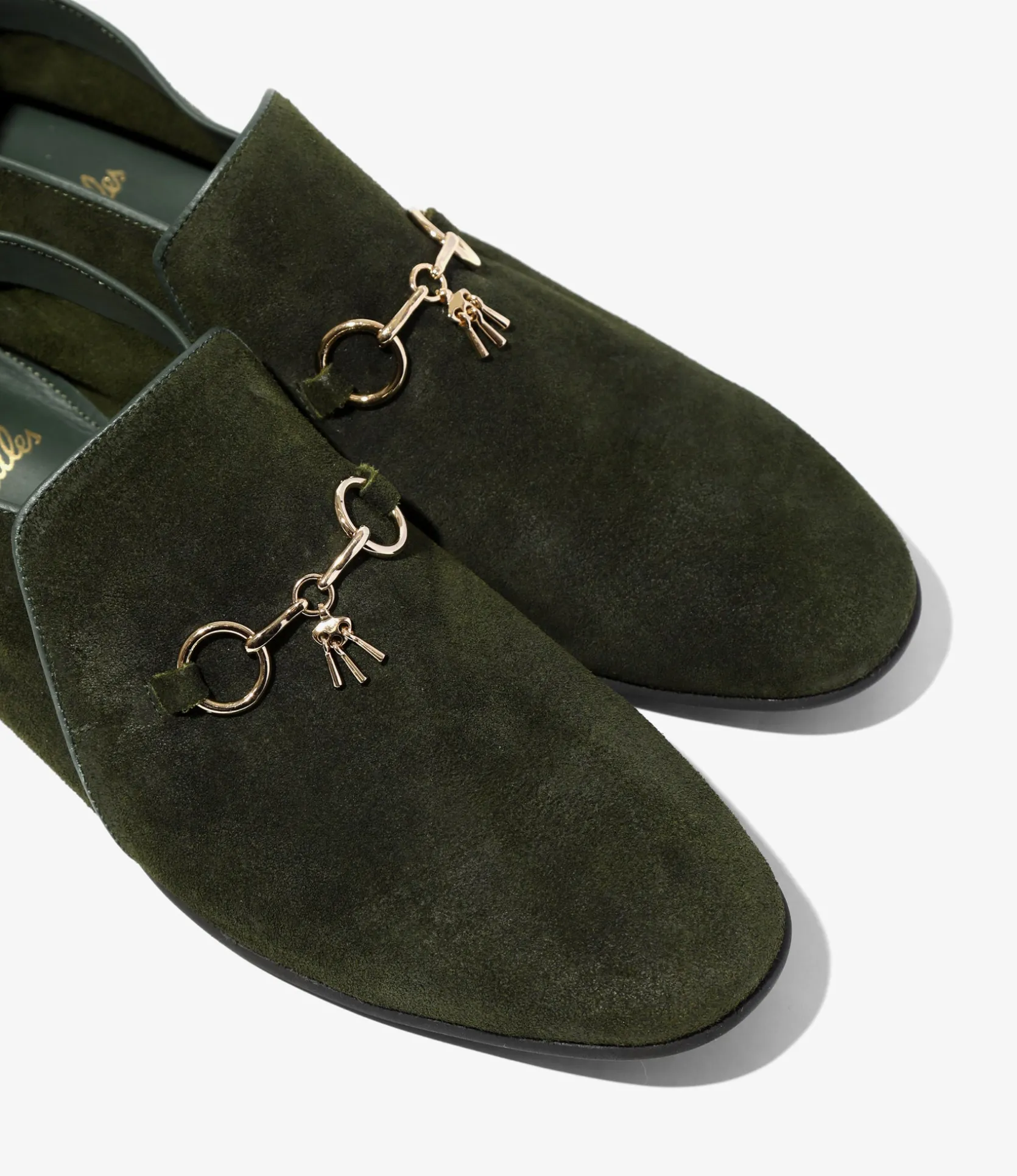 Tassel Bit Slip-On Chukka - Olive