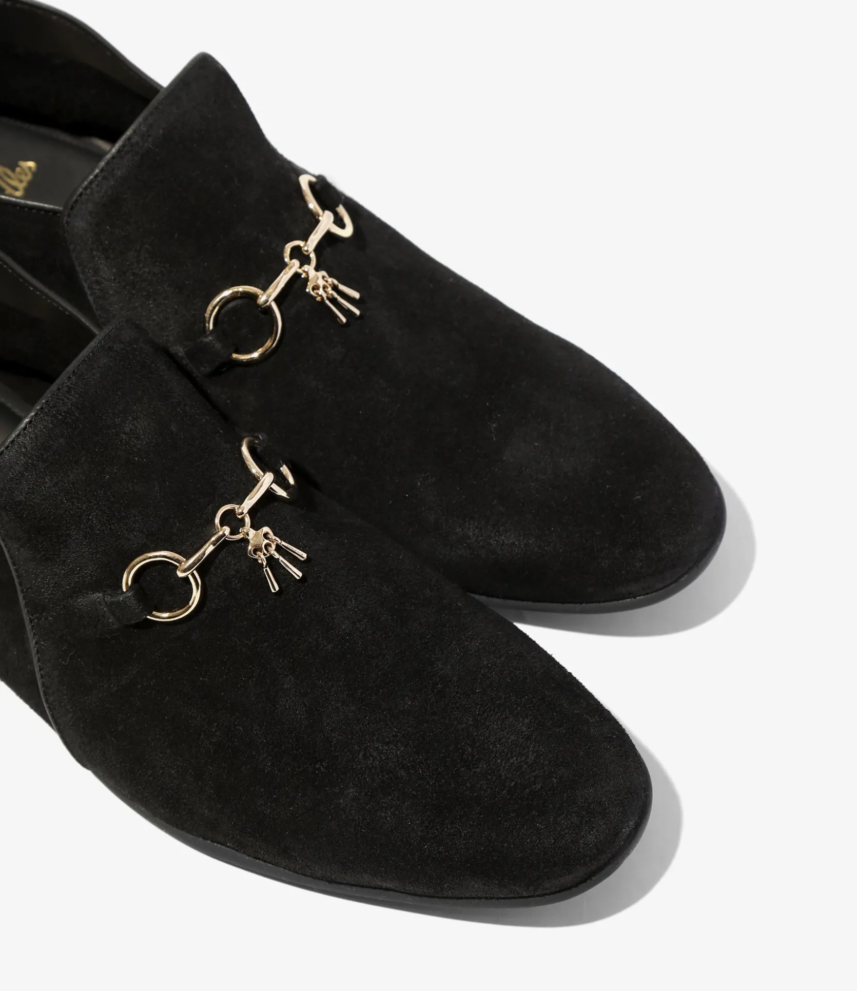 Tassel Bit Slip-On Chukka - Black