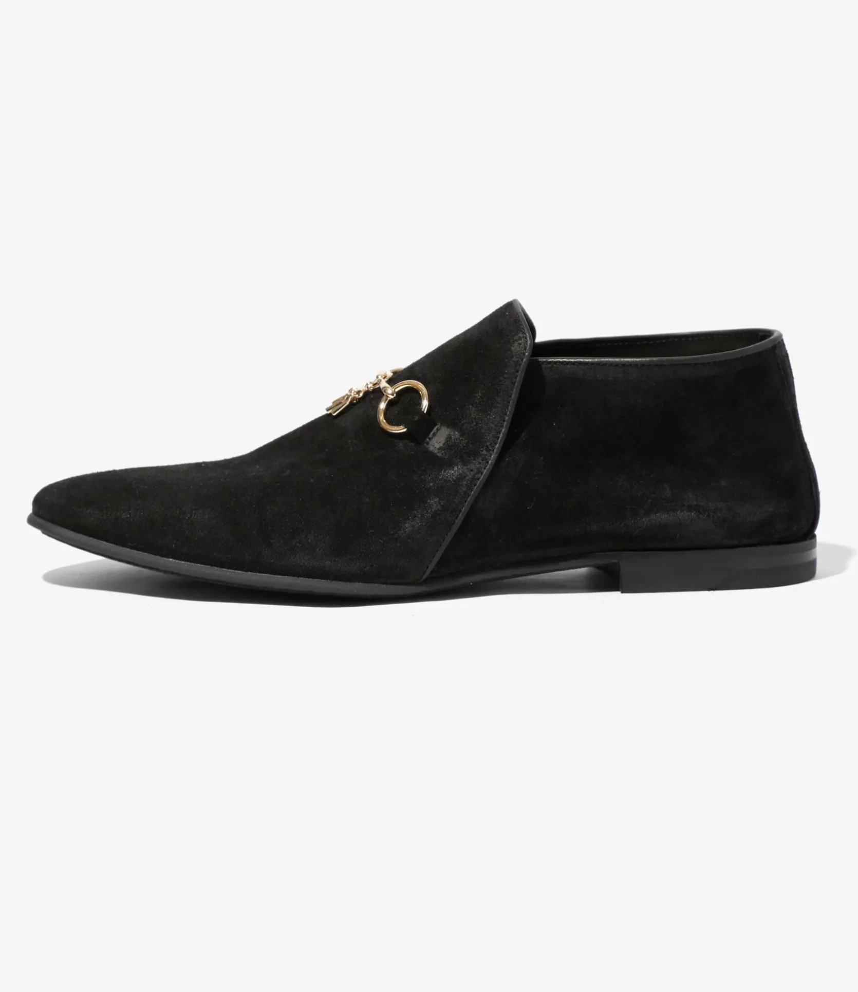 Tassel Bit Slip-On Chukka - Black